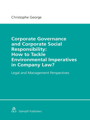 cover image of Corporate Governance and Corporate Social Responsibility